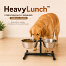 HeavyLunch™ – Comedouro Duplo Elevado com Altura Regulável 🐾