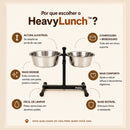 HeavyLunch™ – Comedouro Duplo Elevado com Altura Regulável 🐾