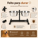 HeavyLunch™ – Comedouro Duplo Elevado com Altura Regulável 🐾