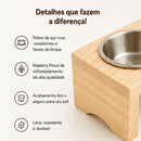PetLunch™ – Comedouro Elevado em Madeira para Cães e Gatos 🐕🐈